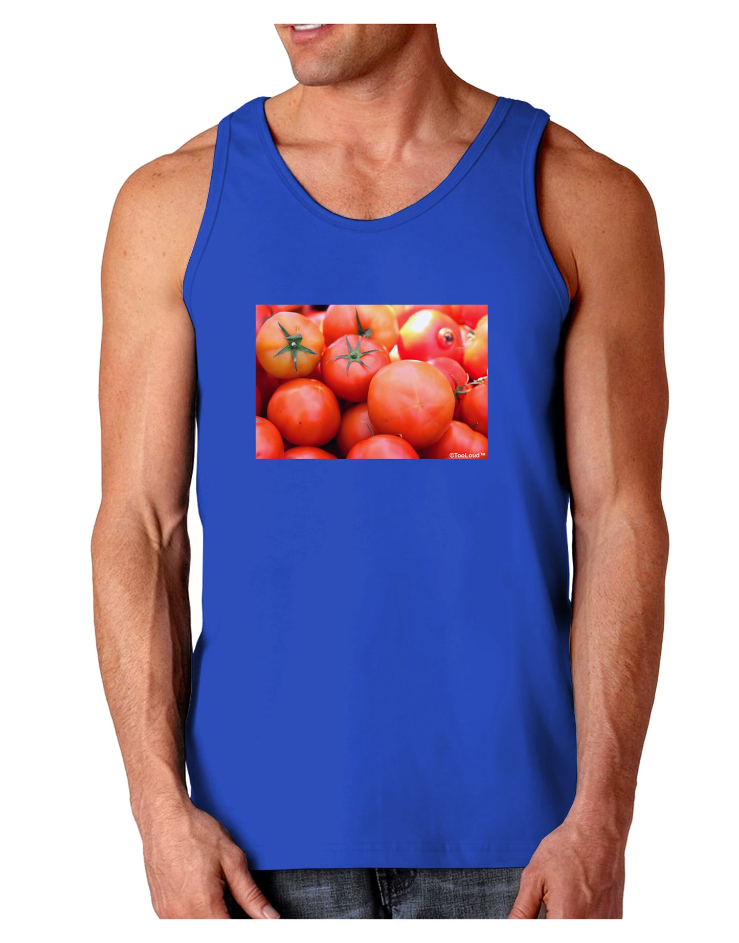 Buy Local Produce Tomatoes Dark Loose Tank Top-Mens Loose Tank Top-TooLoud-Royal Blue-Small-Davson Sales