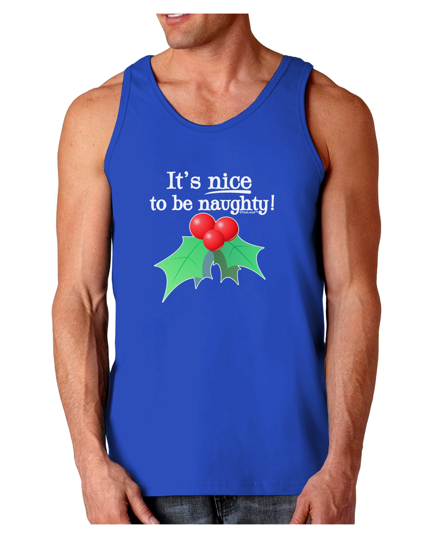 Nice to be Naughty Dark Loose Tank Top-Mens Loose Tank Top-TooLoud-Royal Blue-Small-Davson Sales