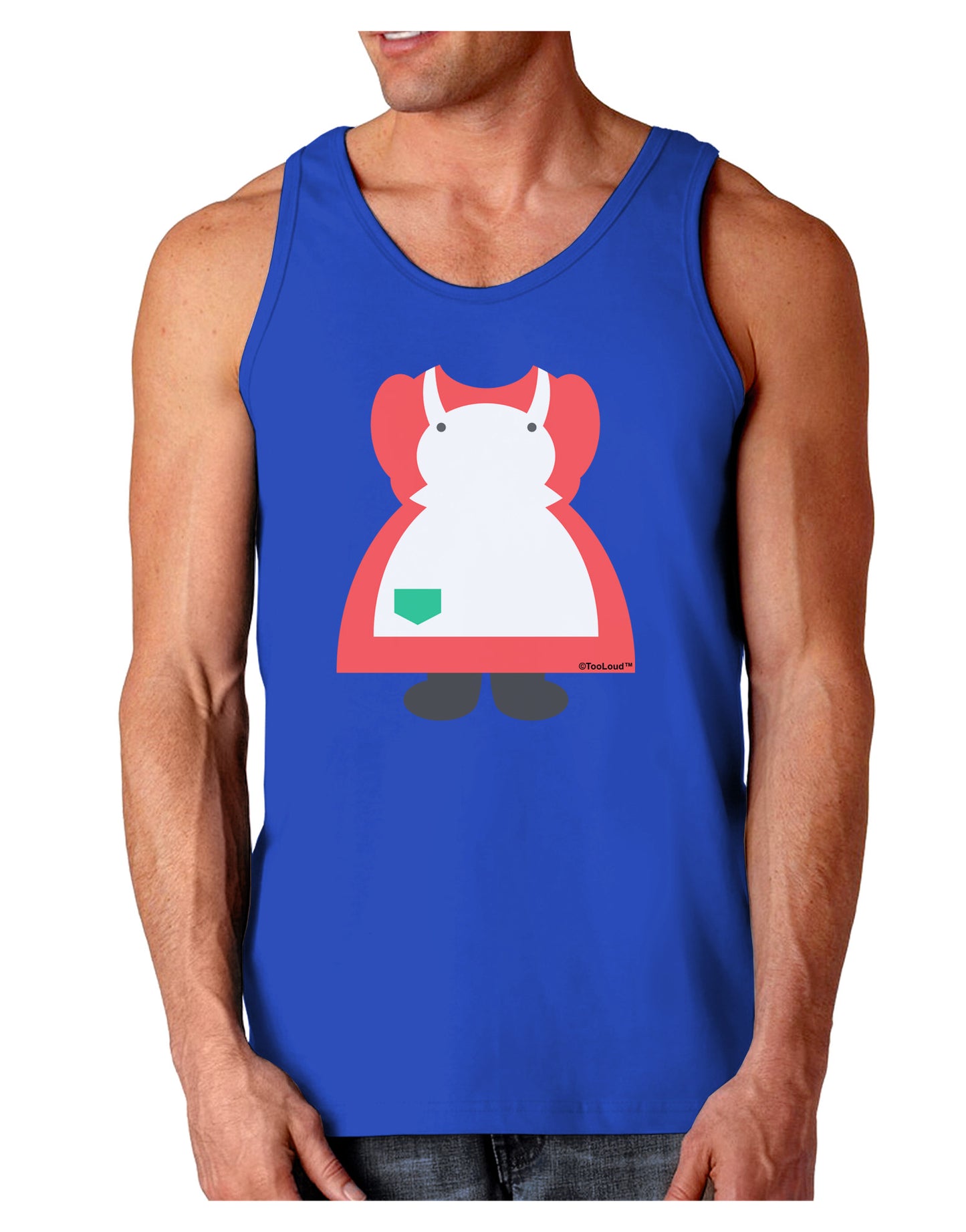 Mrs Santa Claus Character Body Christmas Dark Loose Tank Top-Mens Loose Tank Top-TooLoud-Royal Blue-Small-Davson Sales