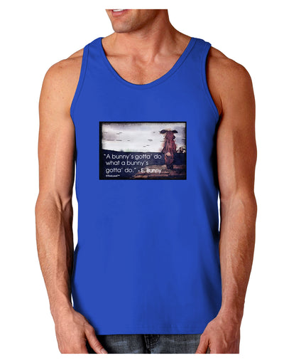 A Bunny's Gotta Do - Easter Bunny Dark Loose Tank Top by TooLoud-Mens Loose Tank Top-TooLoud-Royal Blue-Small-Davson Sales