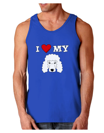 I Heart My - Cute Poodle Dog - White Dark Loose Tank Top by TooLoud-Mens Loose Tank Top-TooLoud-Royal Blue-Small-Davson Sales