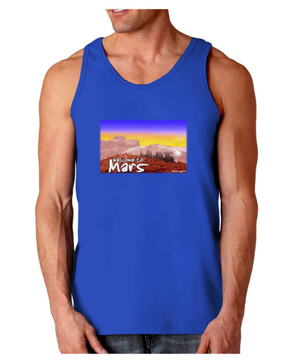 Welcome to Mars Dark Loose Tank Top-Mens Loose Tank Top-TooLoud-Royal Blue-Small-Davson Sales