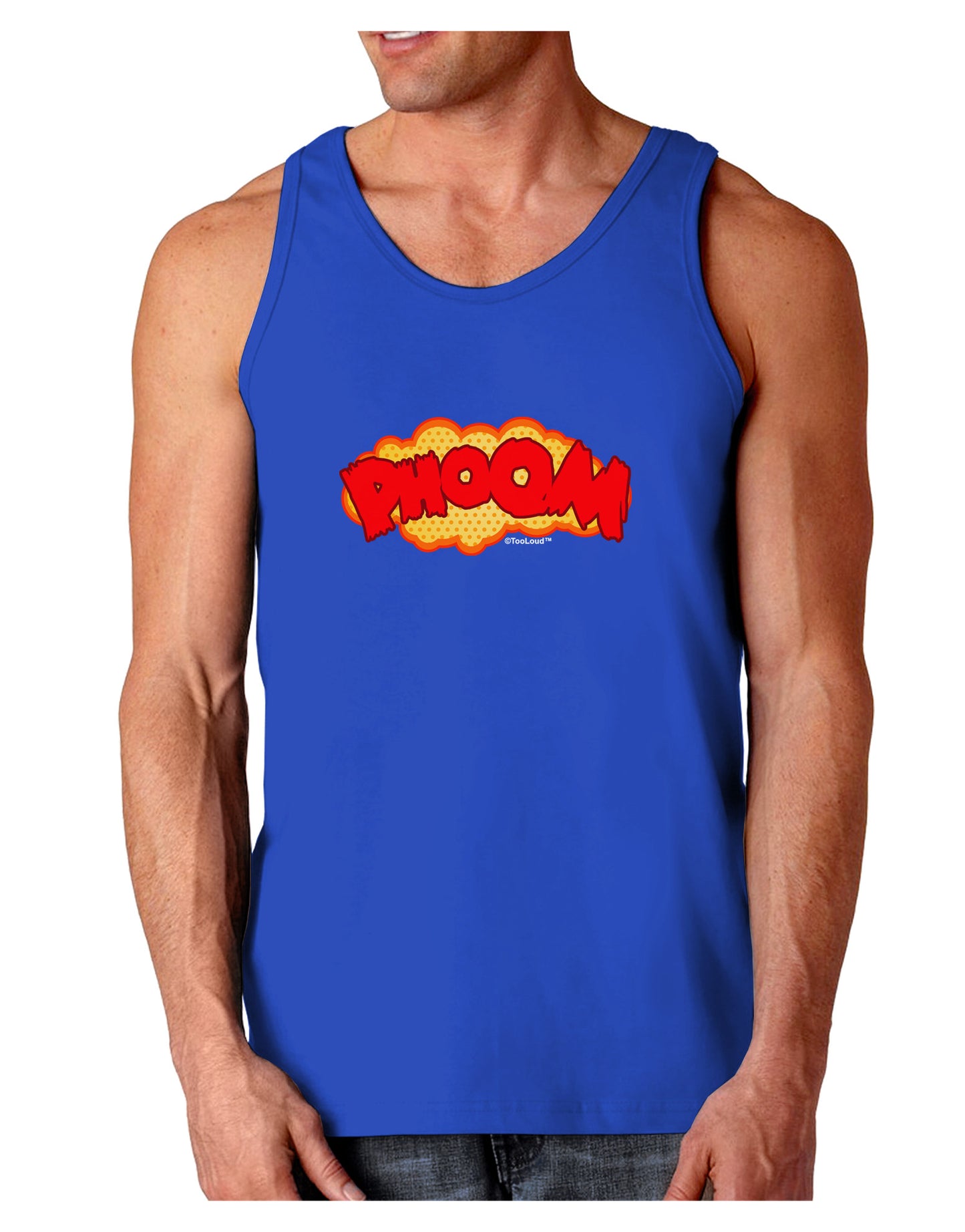 Onomatopoeia PHOOM Dark Loose Tank Top-Mens Loose Tank Top-TooLoud-Royal Blue-Small-Davson Sales