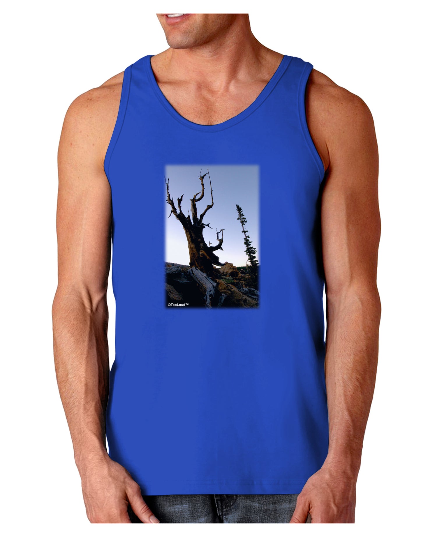 Colorado Mountain Scenery Dark Loose Tank Top-Mens Loose Tank Top-TooLoud-Royal Blue-Small-Davson Sales