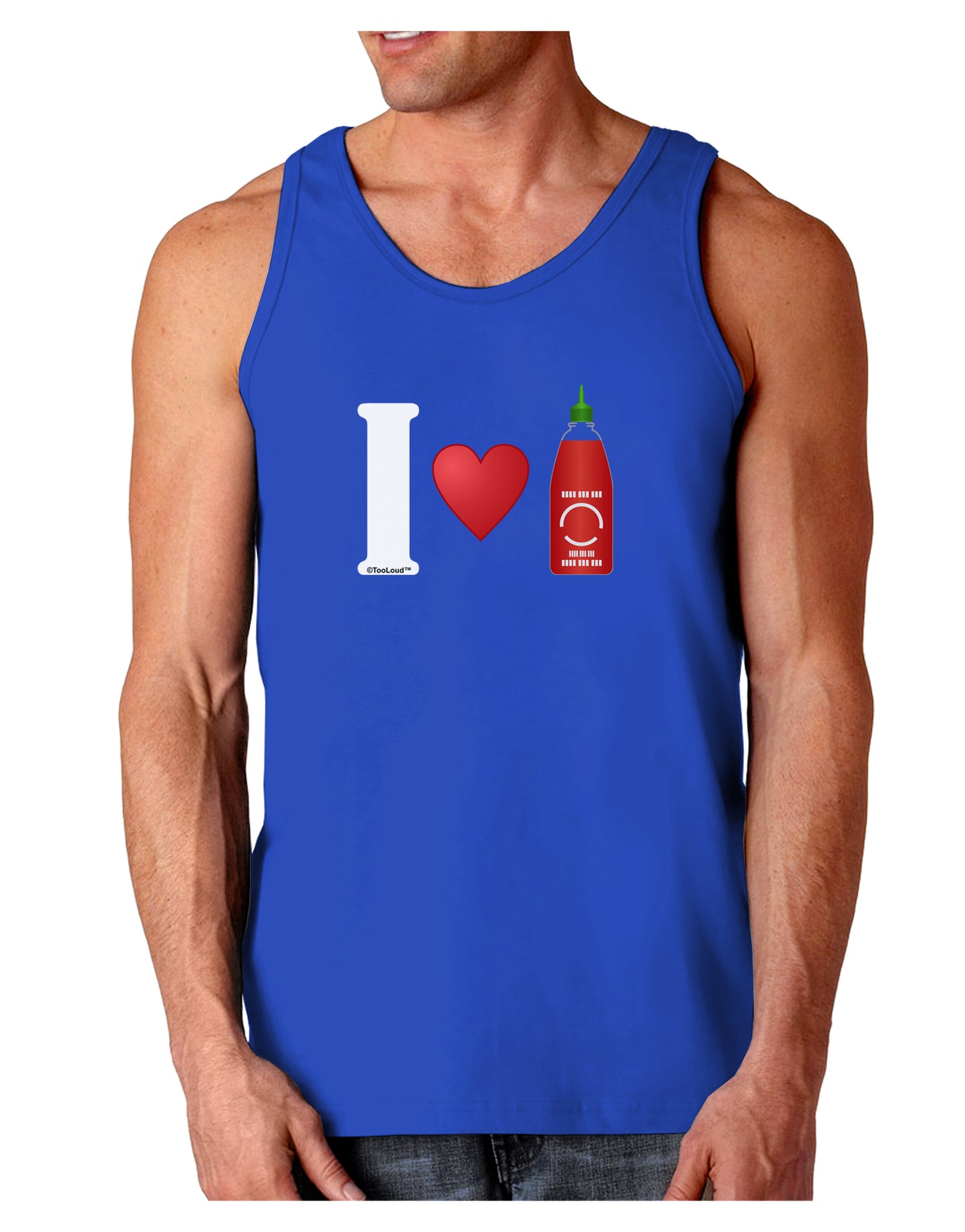 I Heart Sriracha Design Dark Loose Tank Top by TooLoud-Mens Loose Tank Top-TooLoud-Royal Blue-Small-Davson Sales