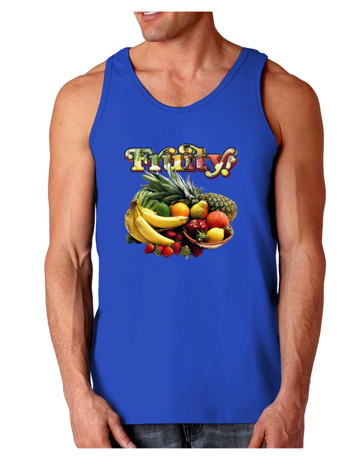 Fruity Fruit Basket 2 Dark Loose Tank Top-Mens Loose Tank Top-TooLoud-Royal Blue-Small-Davson Sales