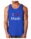 I Heart Math Dark Loose Tank Top by TooLoud-Mens Loose Tank Top-TooLoud-Royal Blue-Small-Davson Sales