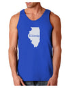 Illinois - United States Shape Dark Loose Tank Top by TooLoud-Mens Loose Tank Top-TooLoud-Royal Blue-Small-Davson Sales