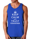 Keep Calm and Trust Grandma Dark Loose Tank Top-Mens Loose Tank Top-TooLoud-Royal Blue-Small-Davson Sales