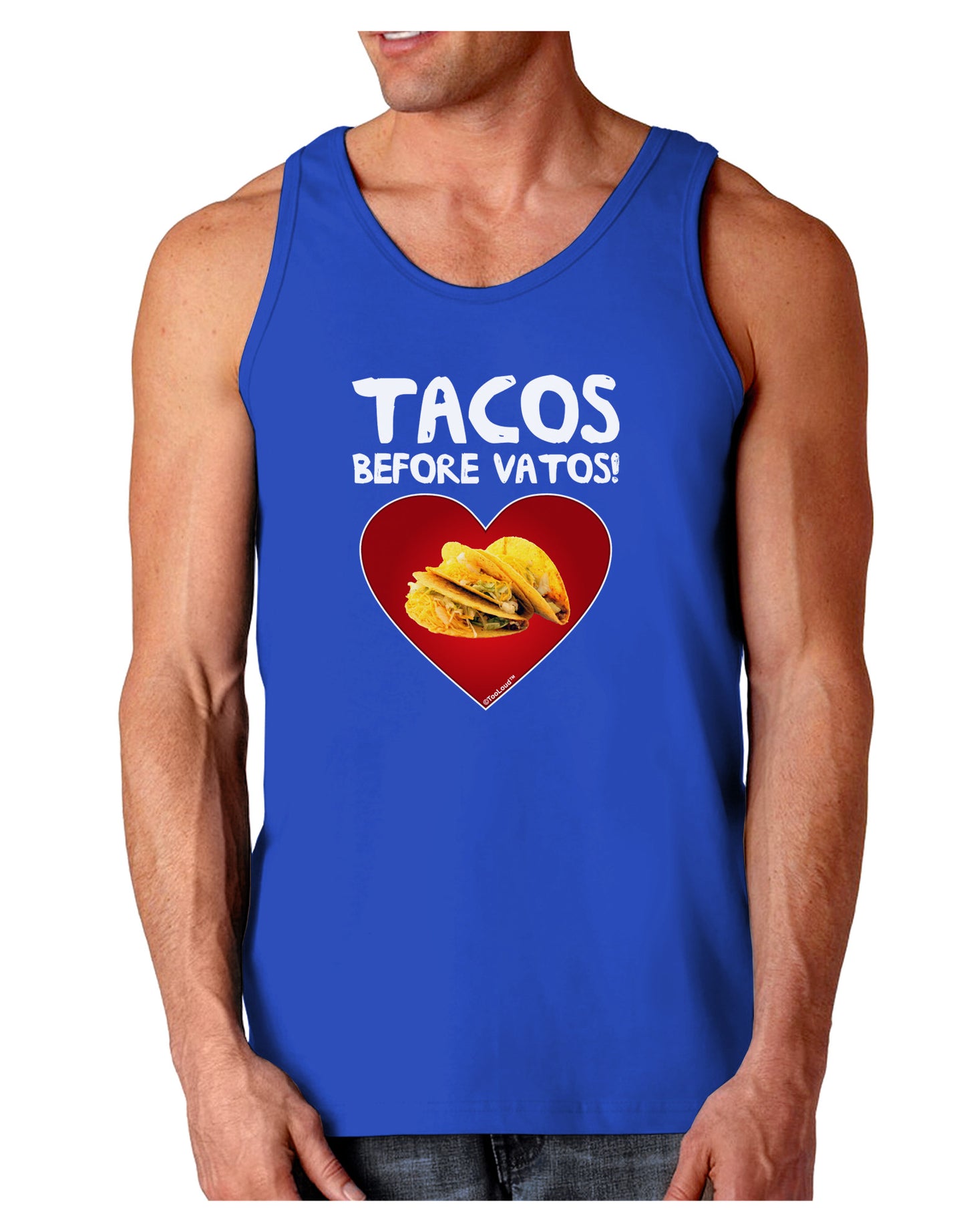 Tacos before Vatos Dark Loose Tank Top-Mens Loose Tank Top-TooLoud-Royal Blue-Small-Davson Sales