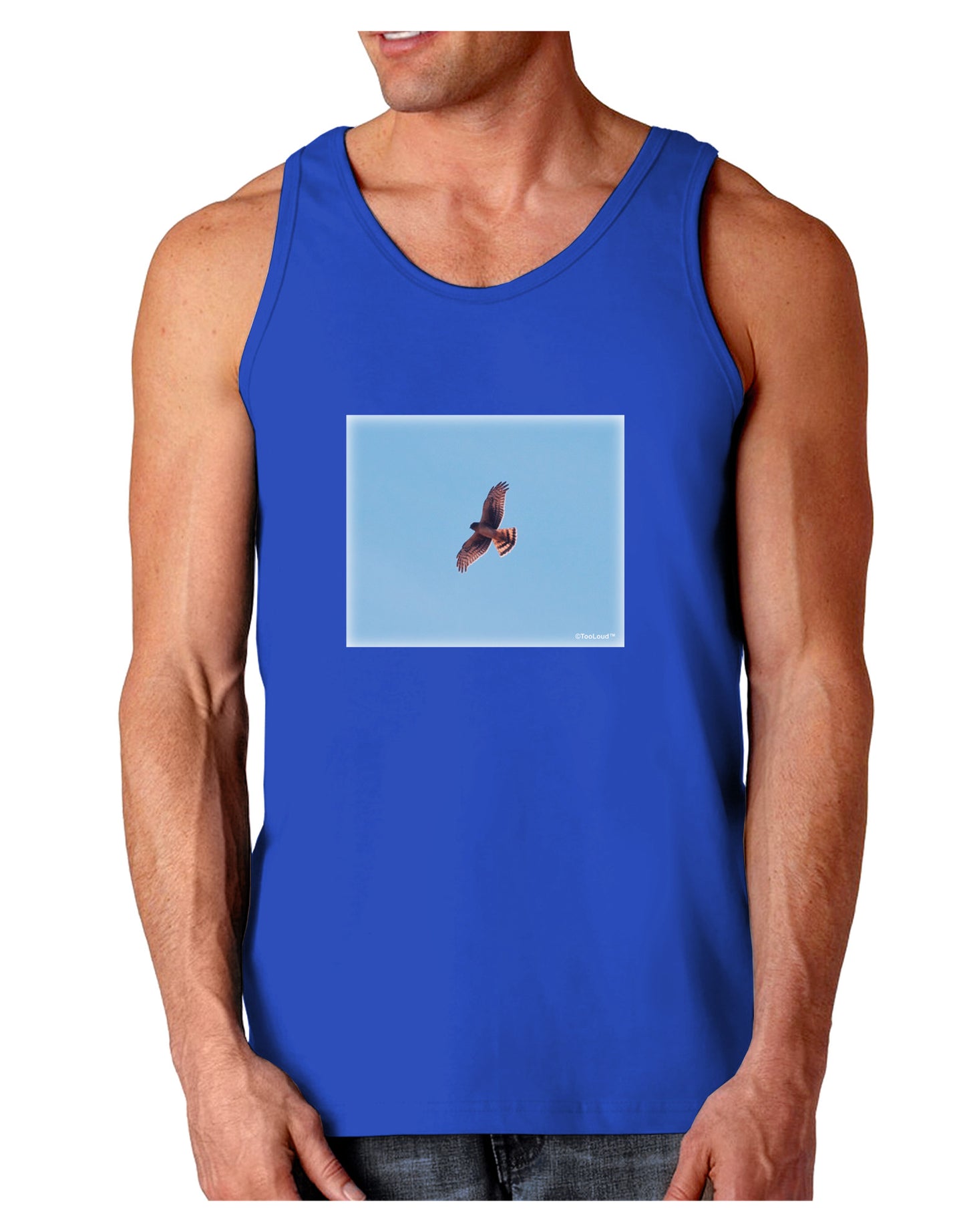 Soaring Peregrine Dark Loose Tank Top-Mens Loose Tank Top-TooLoud-Royal Blue-Small-Davson Sales