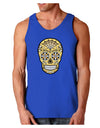 TooLoud Version 8 Gold Day of the Dead Calavera Dark Loose Tank Top-Mens Loose Tank Top-TooLoud-Royal Blue-Small-Davson Sales