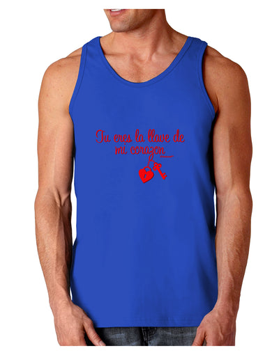 Tu Eres La Llave De Mi Corazon Dark Loose Tank Top by TooLoud-Mens Loose Tank Top-TooLoud-Royal Blue-Small-Davson Sales