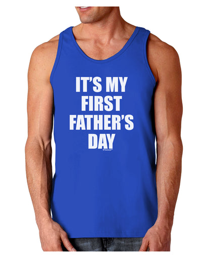 It's My First Father's Day Dark Loose Tank Top-Mens Loose Tank Top-TooLoud-Royal Blue-Small-Davson Sales