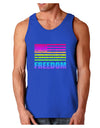 American Pride - Rainbow Flag - Freedom Dark Loose Tank Top-Mens Loose Tank Top-TooLoud-Royal Blue-Small-Davson Sales