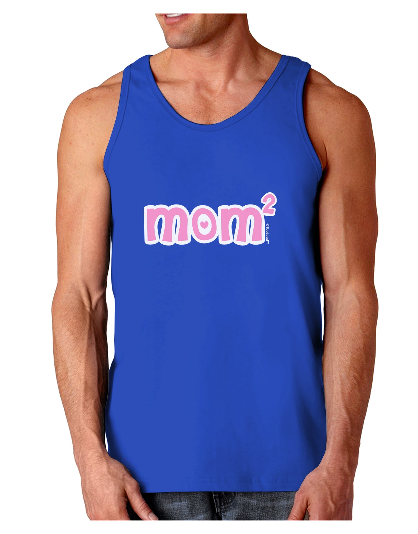 Mom Squared - Cute Mom of Two Design Dark Loose Tank Top by TooLoud-Mens Loose Tank Top-TooLoud-Royal Blue-Small-Davson Sales