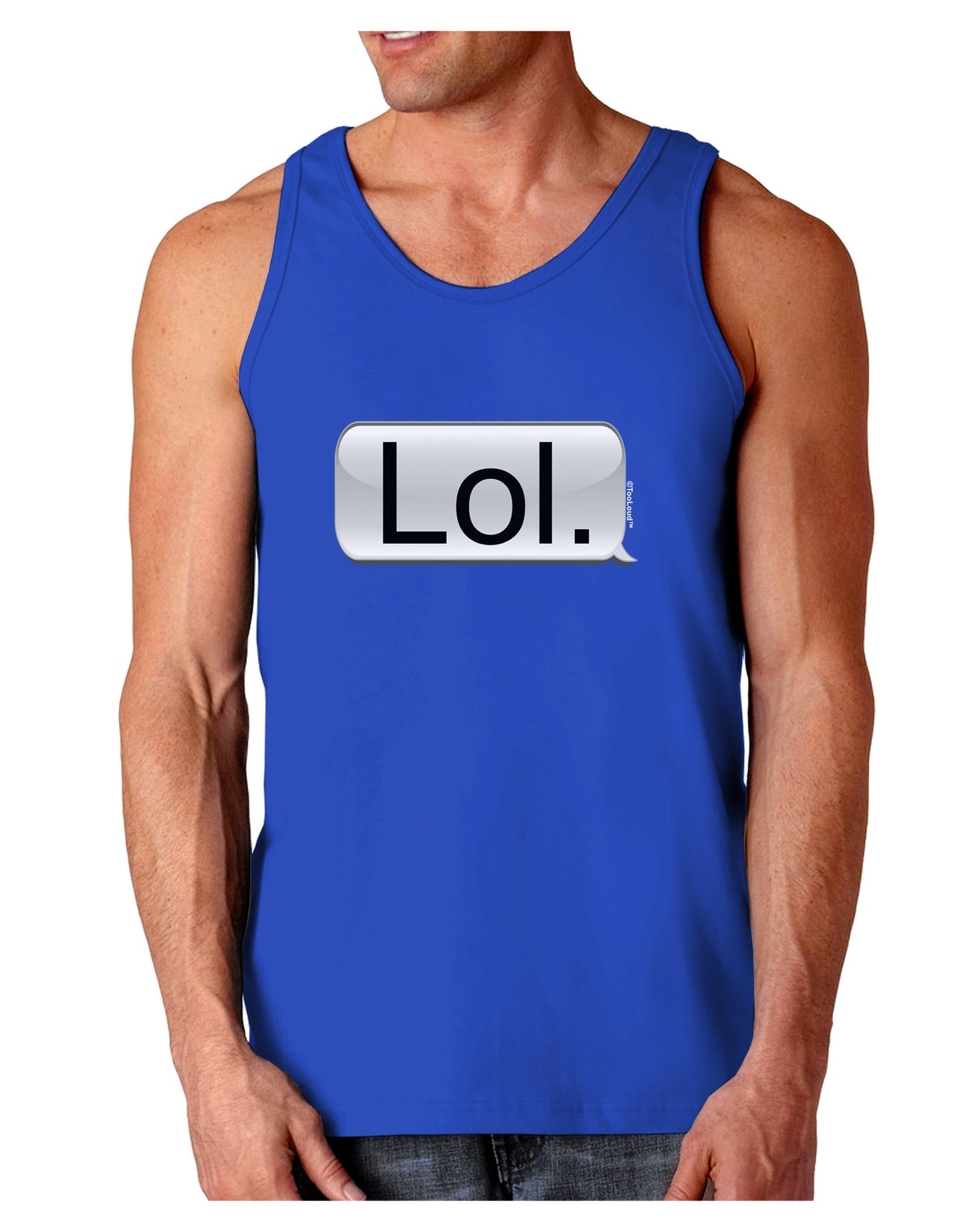 Lol Text Bubble Dark Loose Tank Top-Mens Loose Tank Top-TooLoud-Royal Blue-Small-Davson Sales