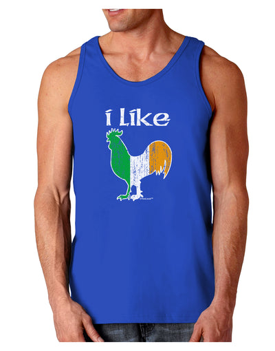 I Like Irish Rooster Silhouette Dark Loose Tank Top by TooLoud-Mens Loose Tank Top-TooLoud-Royal Blue-Small-Davson Sales