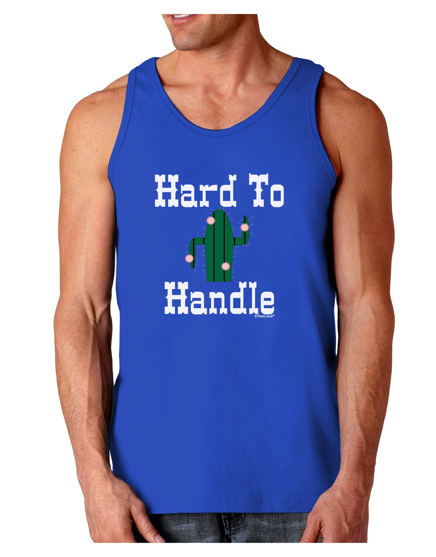 Hard To Handle Cactus Dark Loose Tank Top by TooLoud-Mens Loose Tank Top-TooLoud-Royal Blue-Small-Davson Sales