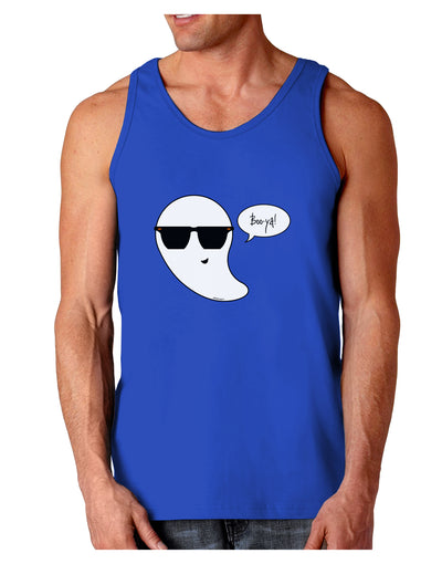 Boo Ya Cool Ghost Halloween Dark Loose Tank Top-Mens Loose Tank Top-TooLoud-Royal Blue-Small-Davson Sales