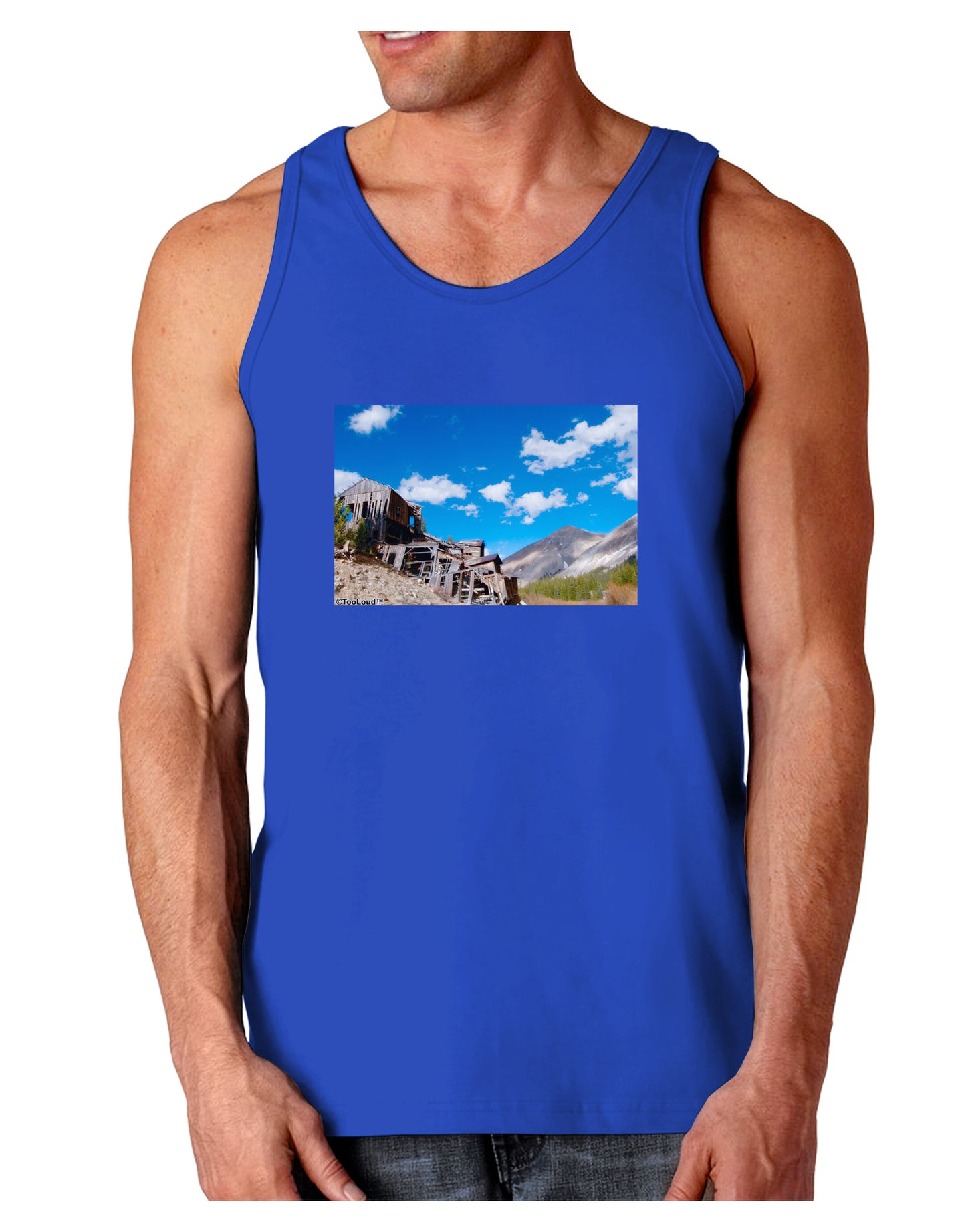 Colorado Landscape Ruins Dark Loose Tank Top-Mens Loose Tank Top-TooLoud-Royal Blue-Small-Davson Sales