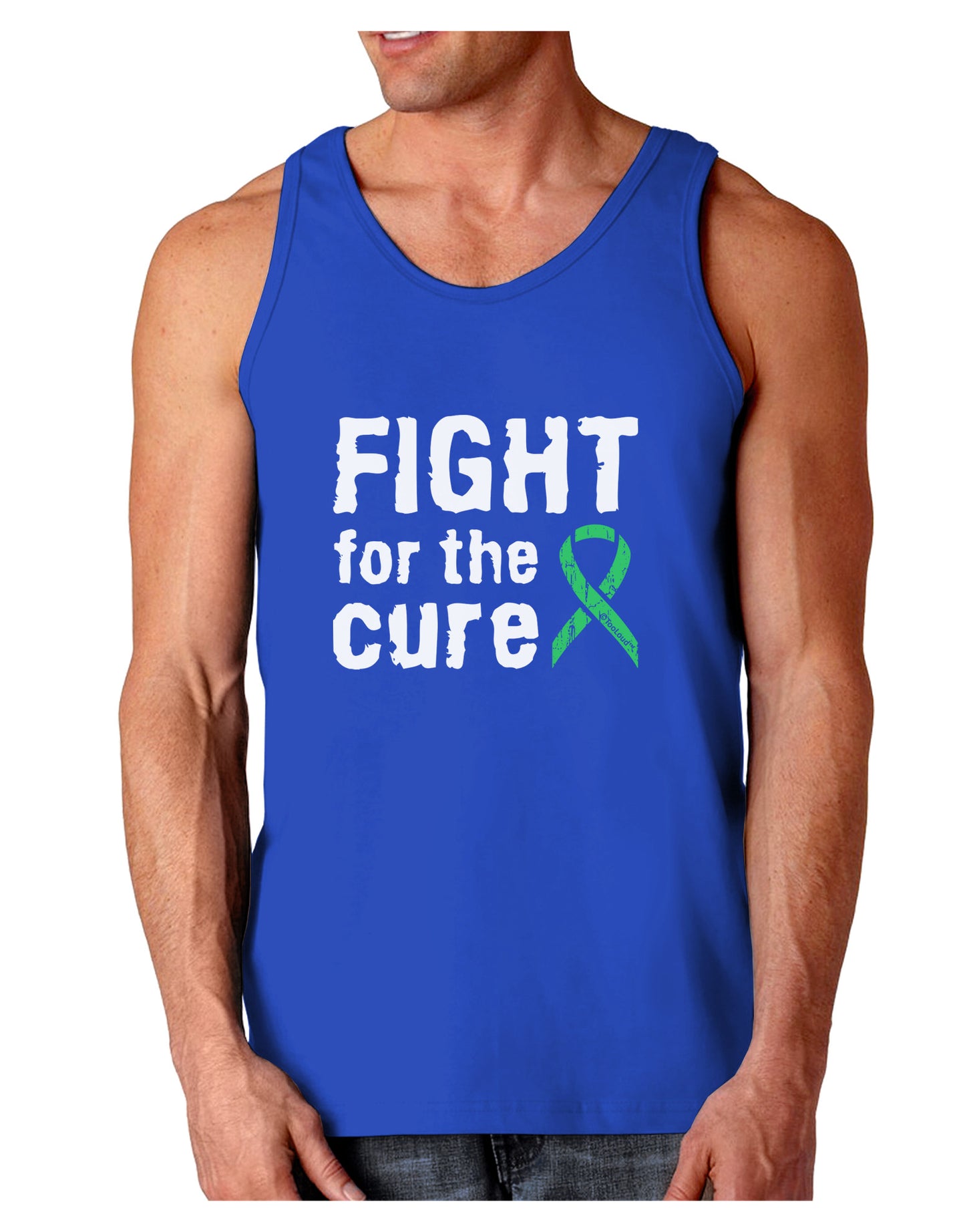 Fight for the Cure - Light Green Ribbon Celiac Disease Dark Loose Tank Top-Mens Loose Tank Top-TooLoud-Royal Blue-Small-Davson Sales