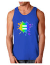 Equal Rainbow Paint Splatter Dark Loose Tank Top by TooLoud-Mens Loose Tank Top-TooLoud-Royal Blue-Small-Davson Sales