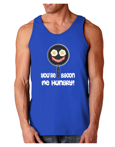 You're Bacon Me Hungry Dark Loose Tank Top by TooLoud-Mens Loose Tank Top-TooLoud-Royal Blue-Small-Davson Sales