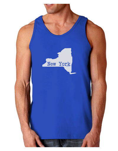 New York - United States Shape Dark Loose Tank Top by TooLoud-Mens Loose Tank Top-TooLoud-Royal Blue-Small-Davson Sales