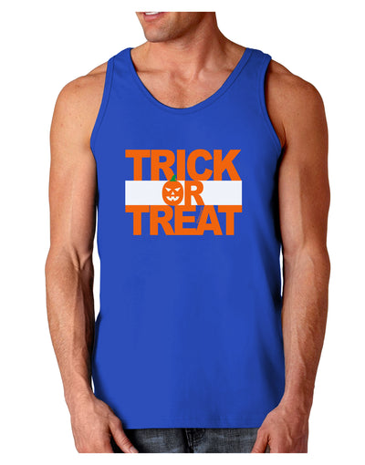 Trick or Treat Text Dark Loose Tank Top-Mens Loose Tank Top-TooLoud-Royal Blue-Small-Davson Sales