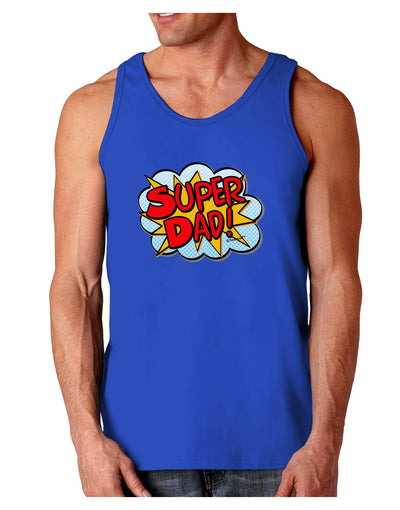 Super Dad - Superhero Comic Style Dark Loose Tank Top-Mens Loose Tank Top-TooLoud-Royal Blue-Small-Davson Sales