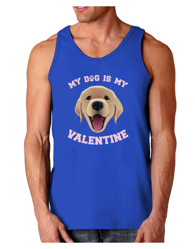 My Dog is my Valentine Gold Yellow Dark Loose Tank Top-Mens Loose Tank Top-TooLoud-Royal Blue-Small-Davson Sales