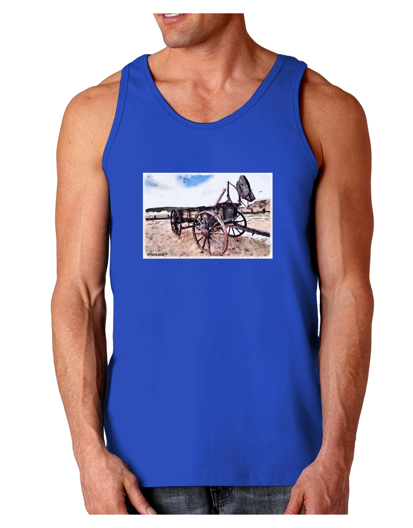 Antique Vehicle Dark Loose Tank Top-Mens Loose Tank Top-TooLoud-Royal Blue-Small-Davson Sales