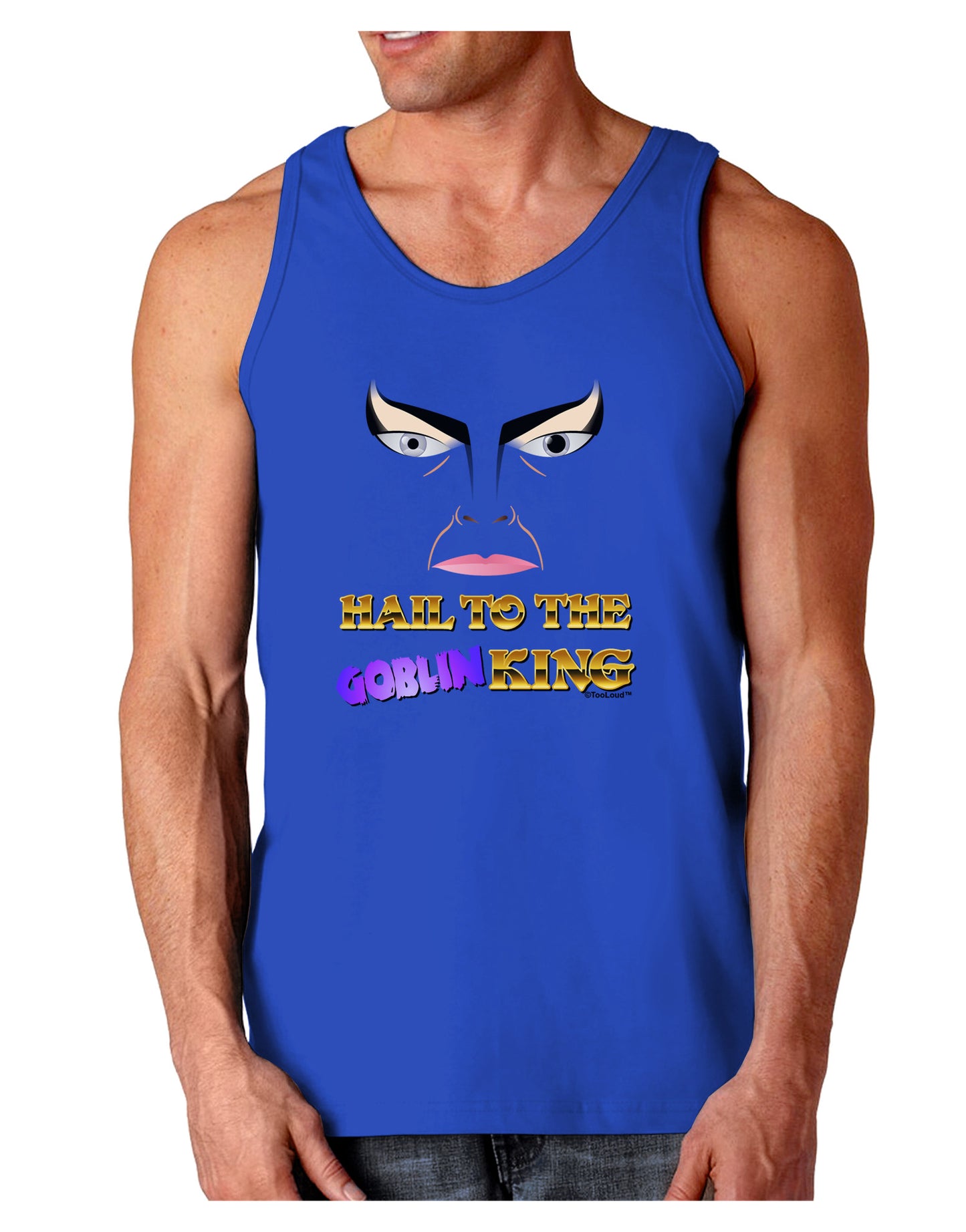 Hail to the Goblin King Dark Loose Tank Top-Mens Loose Tank Top-TooLoud-Royal Blue-Small-Davson Sales