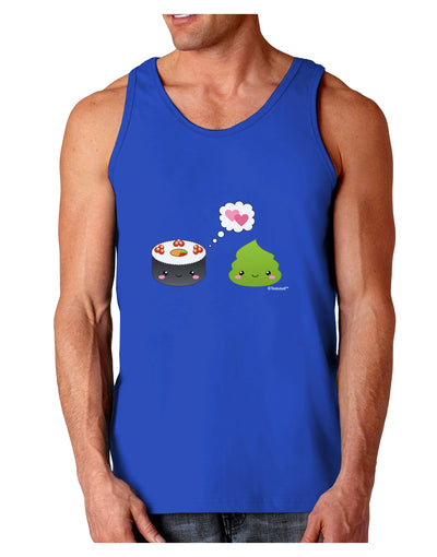 Cute Sushi and Wasabi Love Dark Loose Tank Top by TooLoud-Mens Loose Tank Top-TooLoud-Royal Blue-Small-Davson Sales