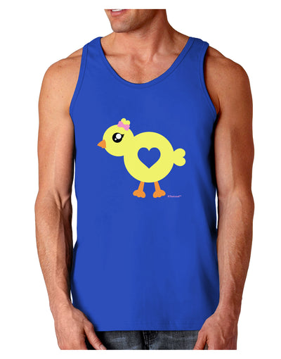 Cute Chick with Bow Dark Loose Tank Top by TooLoud-Mens Loose Tank Top-TooLoud-Royal Blue-Small-Davson Sales