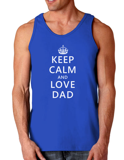 Keep Calm and Love Dad Dark Loose Tank Top-Mens Loose Tank Top-TooLoud-Royal Blue-Small-Davson Sales