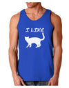 I Like Cat Silhouette Design Dark Loose Tank Top by TooLoud-Mens Loose Tank Top-TooLoud-Royal Blue-Small-Davson Sales