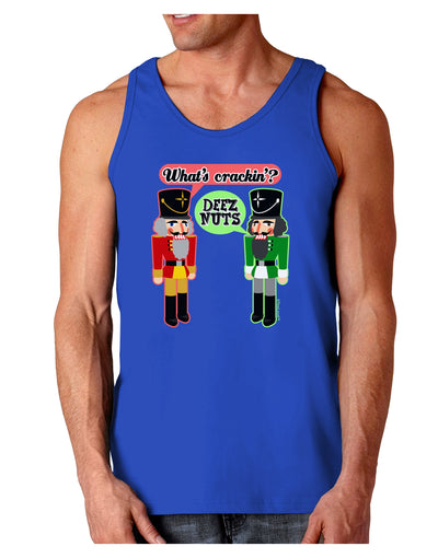 Whats Crackin - Deez Nuts Dark Loose Tank Top by-Mens Loose Tank Top-TooLoud-Royal Blue-Small-Davson Sales