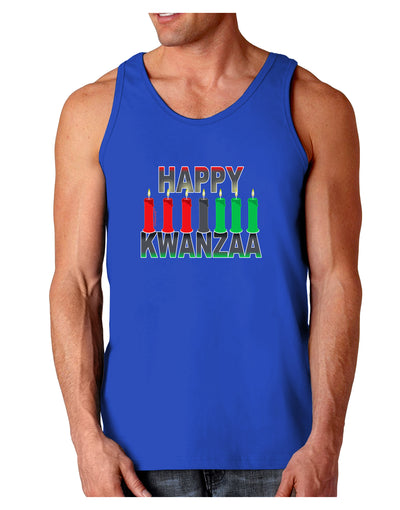 Happy Kwanzaa Candles Dark Loose Tank Top-Mens Loose Tank Top-TooLoud-Royal Blue-Small-Davson Sales