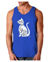 Every Day Is Caturday Cat Silhouette Dark Loose Tank Top by TooLoud-Mens Loose Tank Top-TooLoud-Royal Blue-Small-Davson Sales