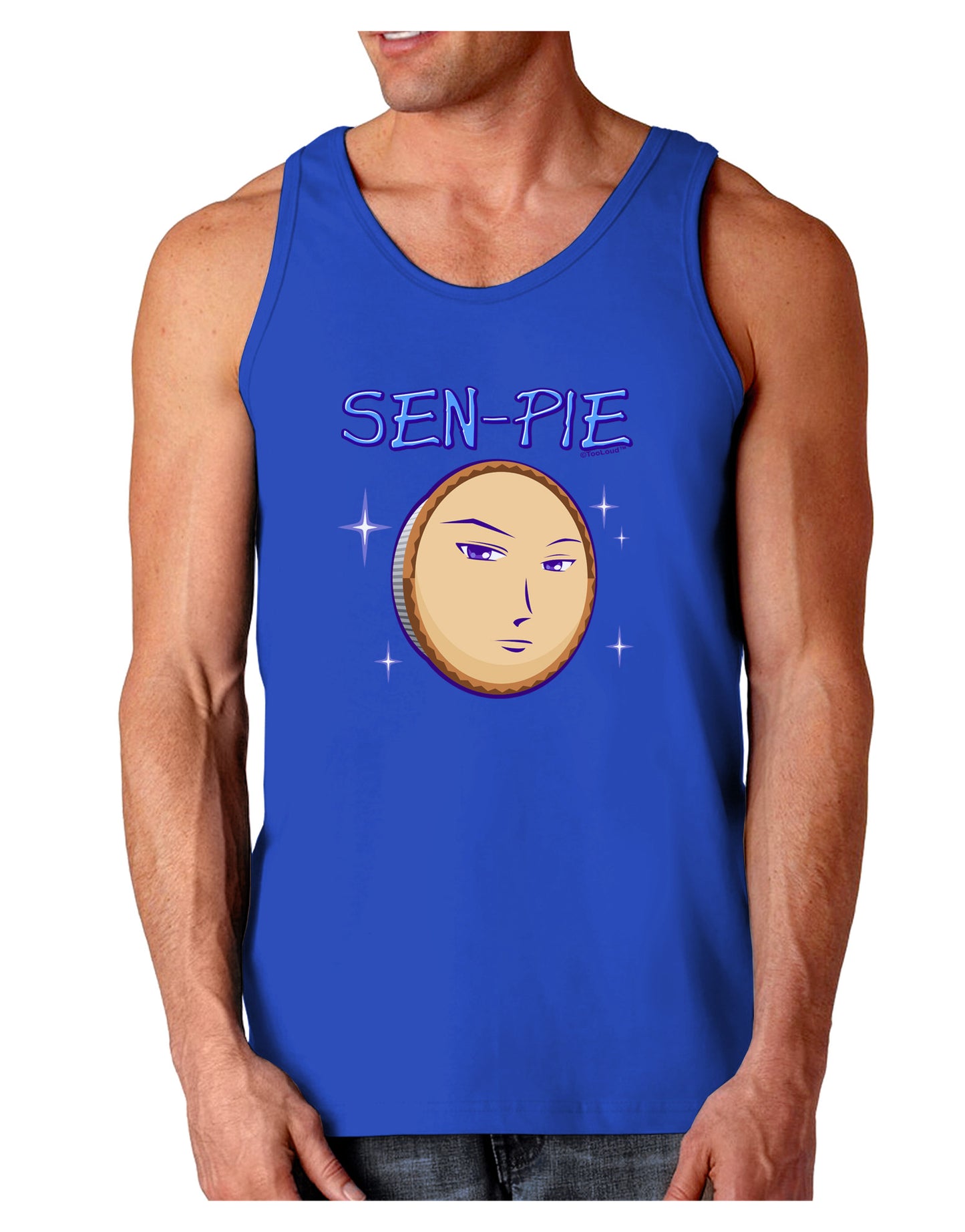 Sen-Pie Sama Kun San Chan Dark Loose Tank Top-Mens Loose Tank Top-TooLoud-Royal Blue-Small-Davson Sales
