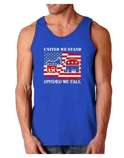 United We Stand Divided We Fall Dark Loose Tank Top-Mens Loose Tank Top-TooLoud-Royal Blue-Small-Davson Sales