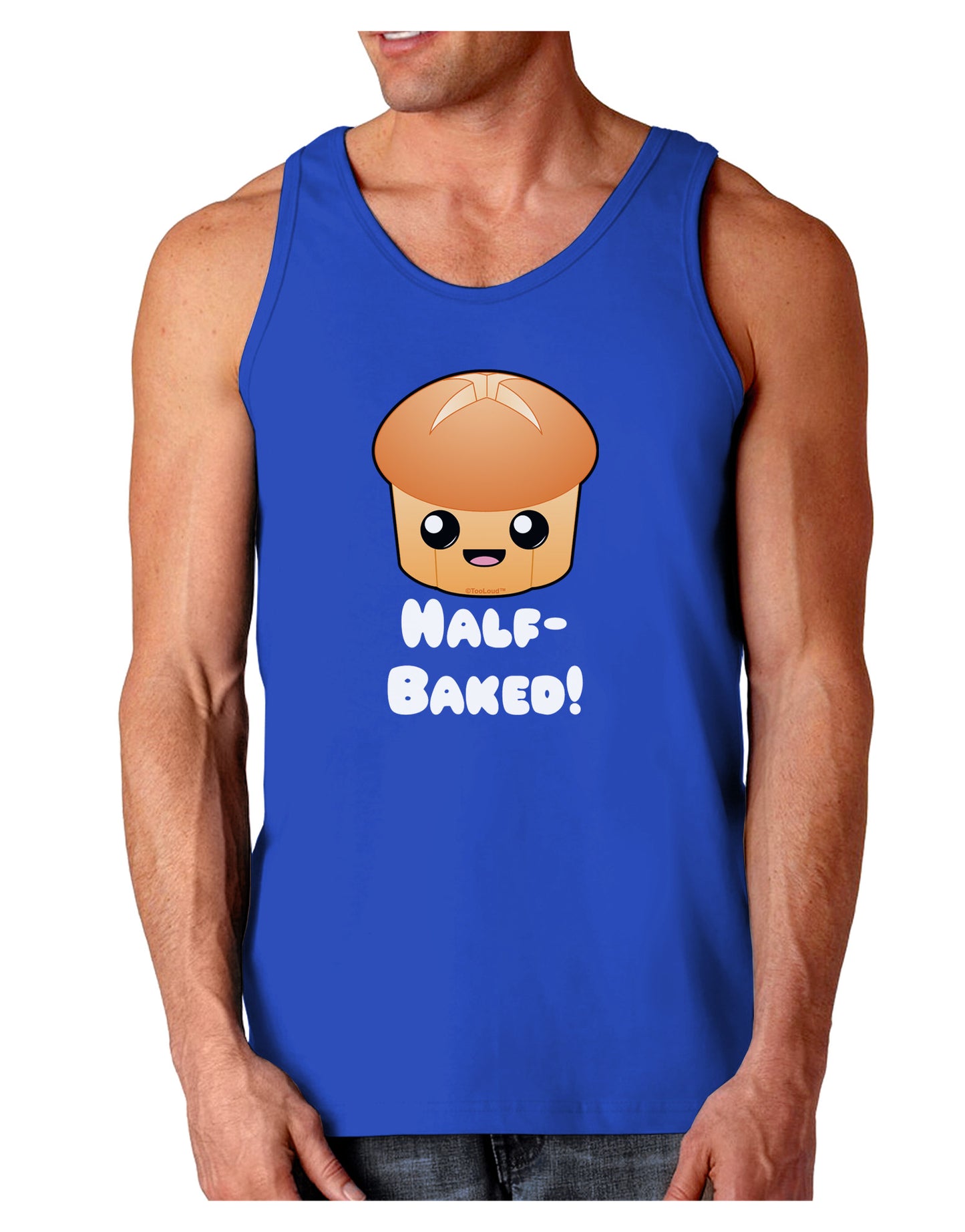 Half Baked Cute Roll Dark Loose Tank Top-Mens Loose Tank Top-TooLoud-Royal Blue-Small-Davson Sales