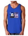 All American Eagle Dark Loose Tank Top-Mens Loose Tank Top-TooLoud-Royal Blue-Small-Davson Sales