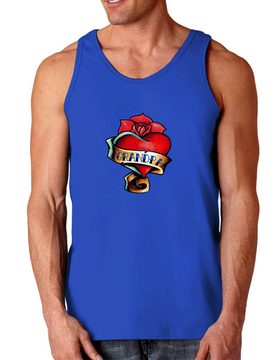 Tattoo Heart Grandpa Dark Loose Tank Top-Mens Loose Tank Top-TooLoud-Royal Blue-Small-Davson Sales