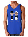 Cute Pilgrim Couple Happy Thanksgiving Dark Loose Tank Top-Mens Loose Tank Top-TooLoud-Royal Blue-Small-Davson Sales