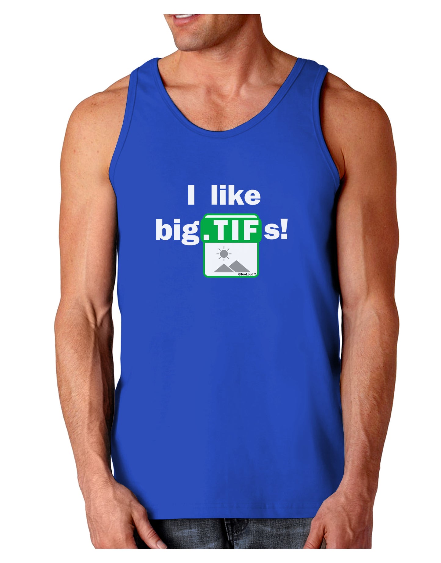 I Like Big Tifs Dark Loose Tank Top-Mens Loose Tank Top-TooLoud-Royal Blue-Small-Davson Sales
