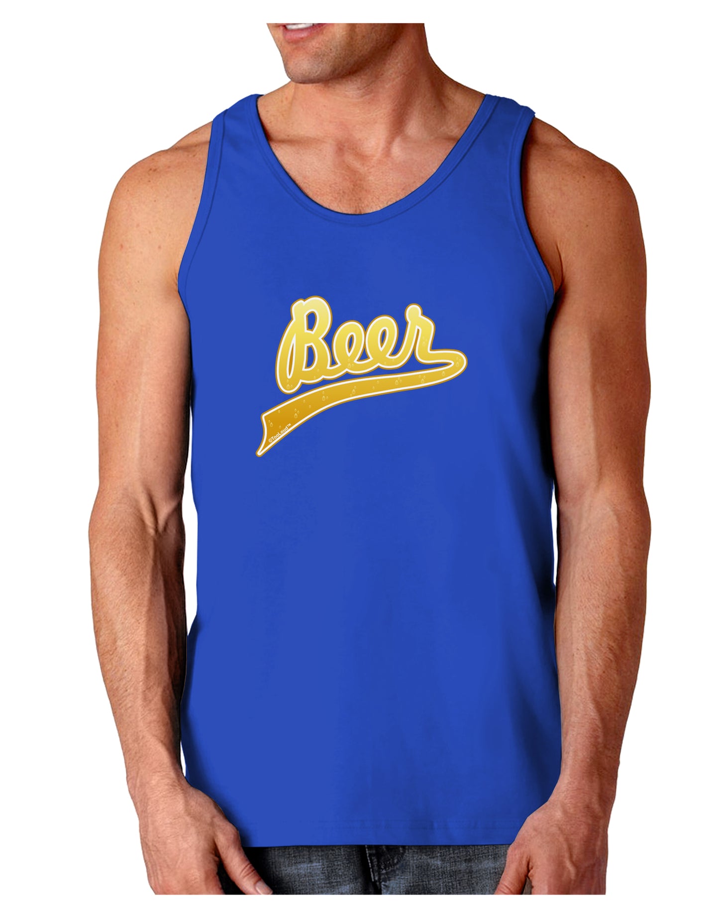 Beer Jersey Dark Loose Tank Top-Mens Loose Tank Top-TooLoud-Royal Blue-Small-Davson Sales