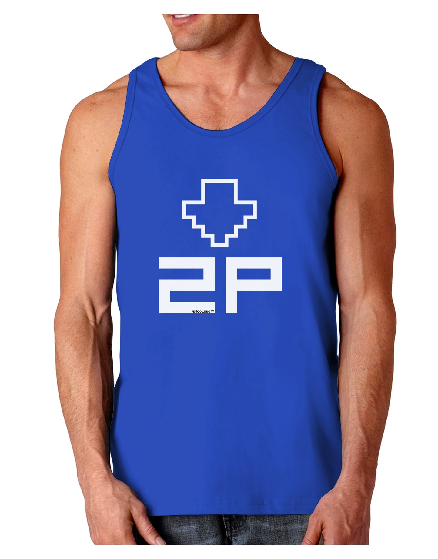Player Two Selection Icon Dark Loose Tank Top-Mens Loose Tank Top-TooLoud-Royal Blue-Small-Davson Sales